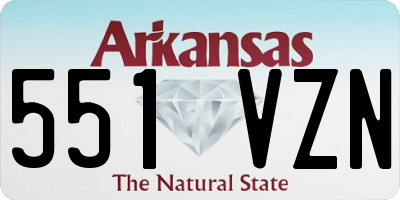AR license plate 551VZN