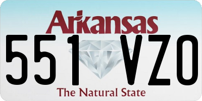 AR license plate 551VZO