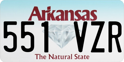 AR license plate 551VZR