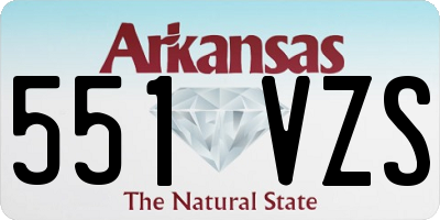AR license plate 551VZS