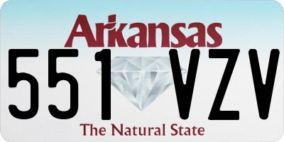 AR license plate 551VZV