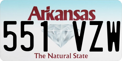 AR license plate 551VZW