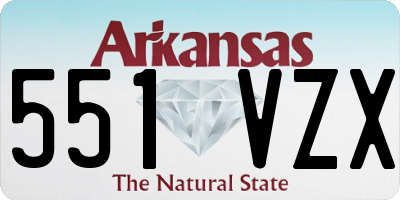 AR license plate 551VZX