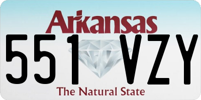 AR license plate 551VZY