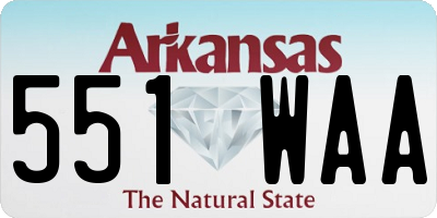 AR license plate 551WAA