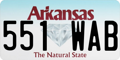 AR license plate 551WAB
