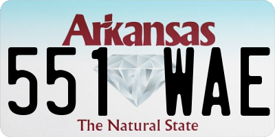 AR license plate 551WAE