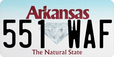 AR license plate 551WAF