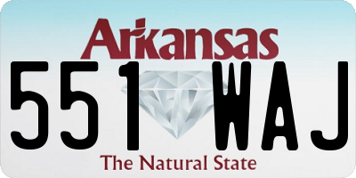 AR license plate 551WAJ