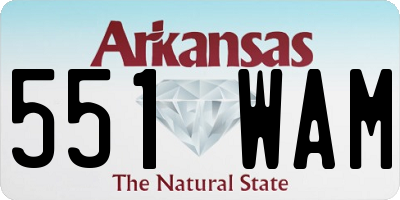 AR license plate 551WAM