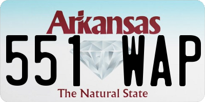 AR license plate 551WAP
