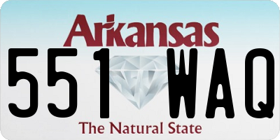 AR license plate 551WAQ