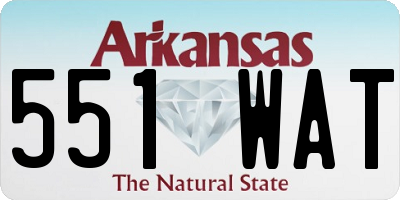 AR license plate 551WAT