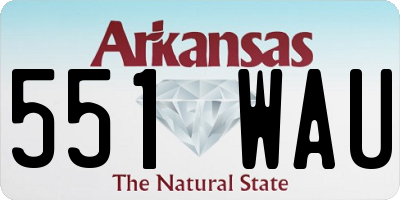 AR license plate 551WAU