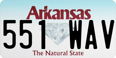 AR license plate 551WAV