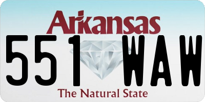 AR license plate 551WAW
