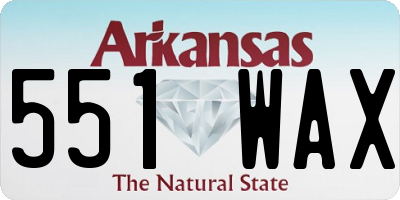 AR license plate 551WAX