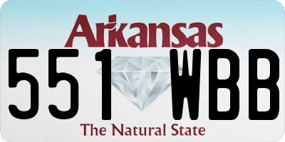 AR license plate 551WBB