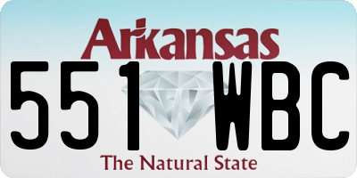 AR license plate 551WBC