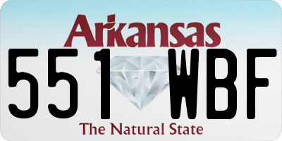 AR license plate 551WBF