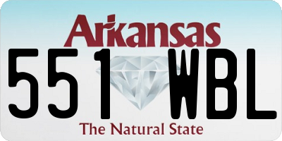 AR license plate 551WBL