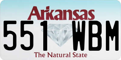 AR license plate 551WBM
