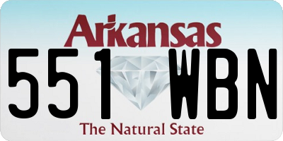 AR license plate 551WBN