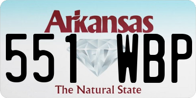 AR license plate 551WBP