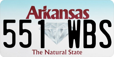 AR license plate 551WBS