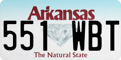 AR license plate 551WBT