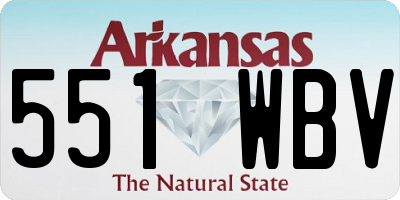AR license plate 551WBV