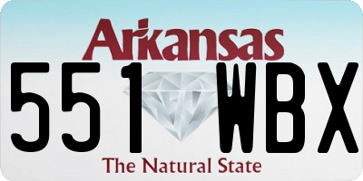 AR license plate 551WBX