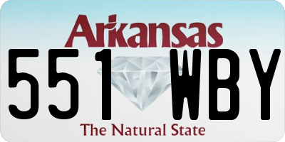 AR license plate 551WBY