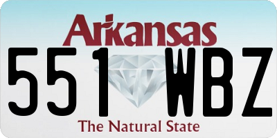 AR license plate 551WBZ