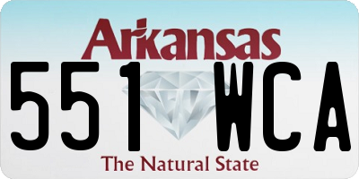 AR license plate 551WCA