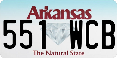 AR license plate 551WCB