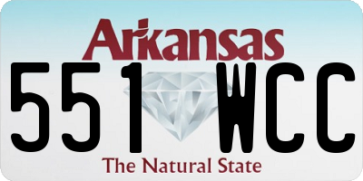 AR license plate 551WCC