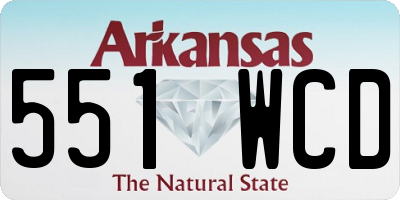 AR license plate 551WCD