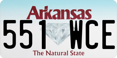 AR license plate 551WCE