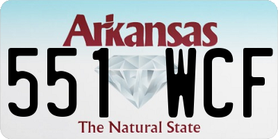AR license plate 551WCF