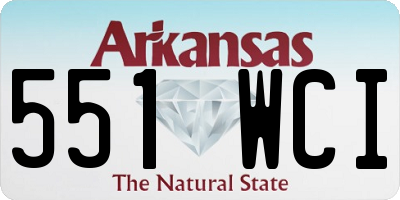 AR license plate 551WCI