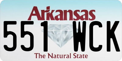 AR license plate 551WCK