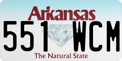 AR license plate 551WCM
