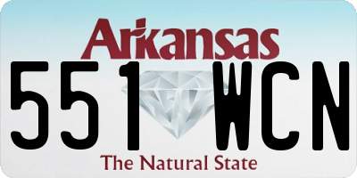 AR license plate 551WCN