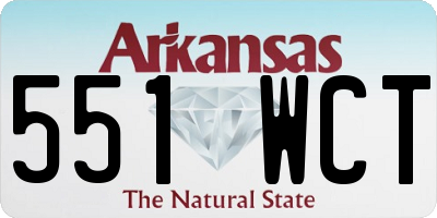 AR license plate 551WCT