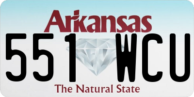 AR license plate 551WCU