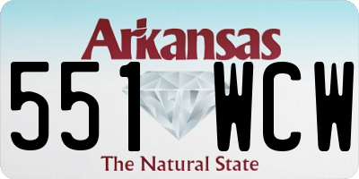 AR license plate 551WCW