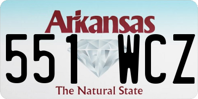 AR license plate 551WCZ