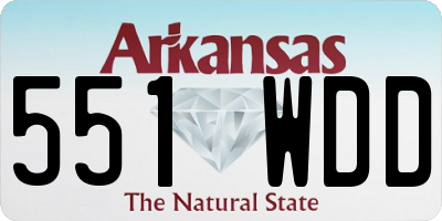 AR license plate 551WDD