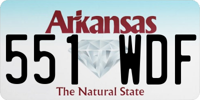 AR license plate 551WDF